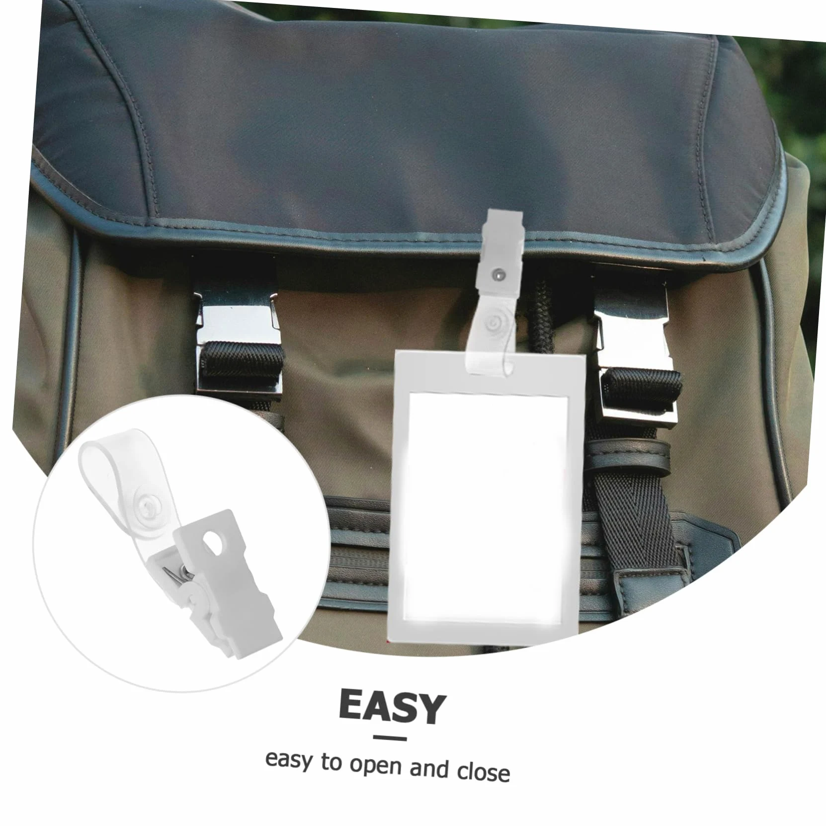 SOIMISS Clip per Badge Resistente e Facile da Trasportare in Bianco con Design Semplice Confezione da 100 Pezzi per Porta Pass da Collo e Distintivi