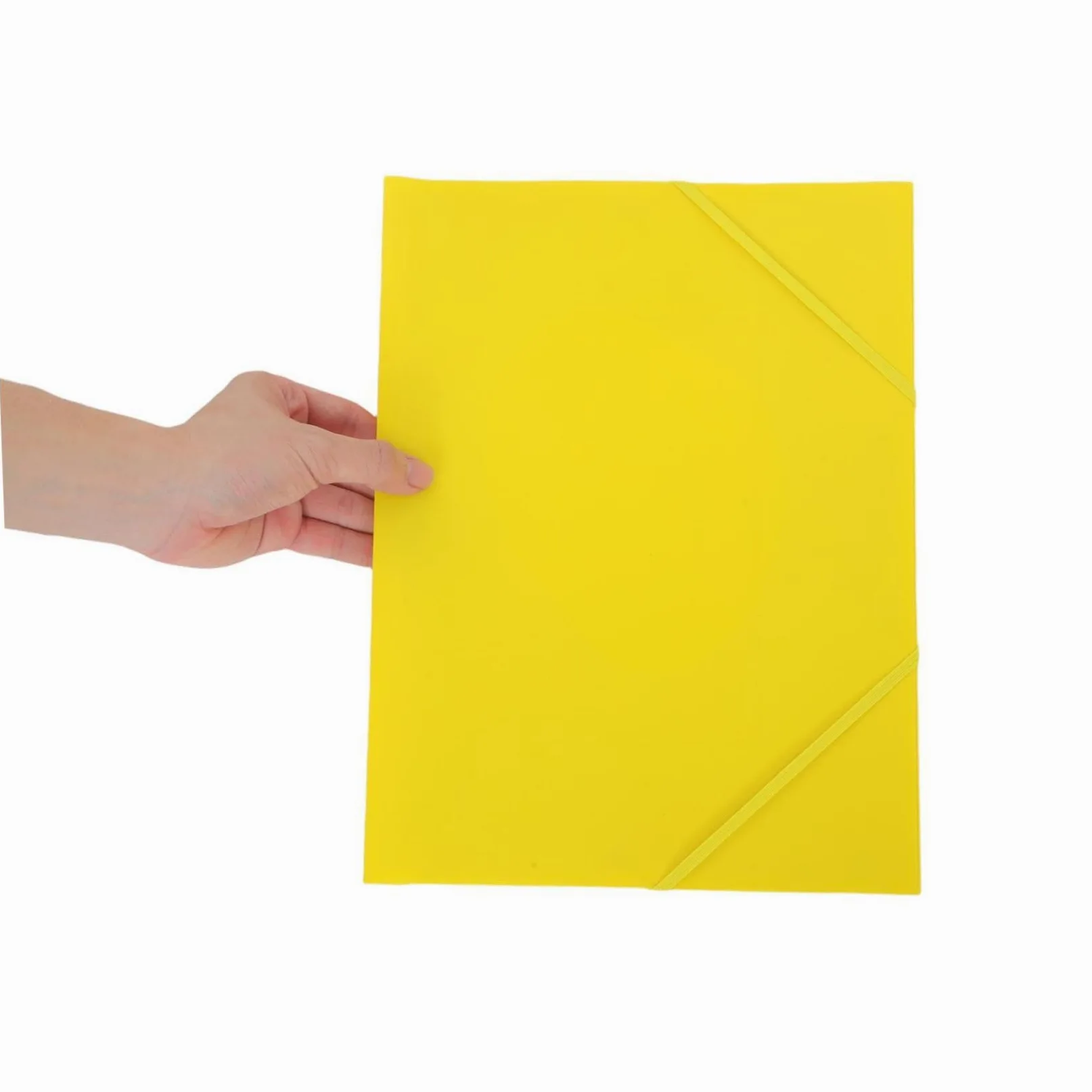Cartella Documenti A4 Gialla in Plastica 10 Pezzi con Elastico | Tre Lembi, Scomparti Interni, Scuola e Ufficio, Formato Portatile per Fogli