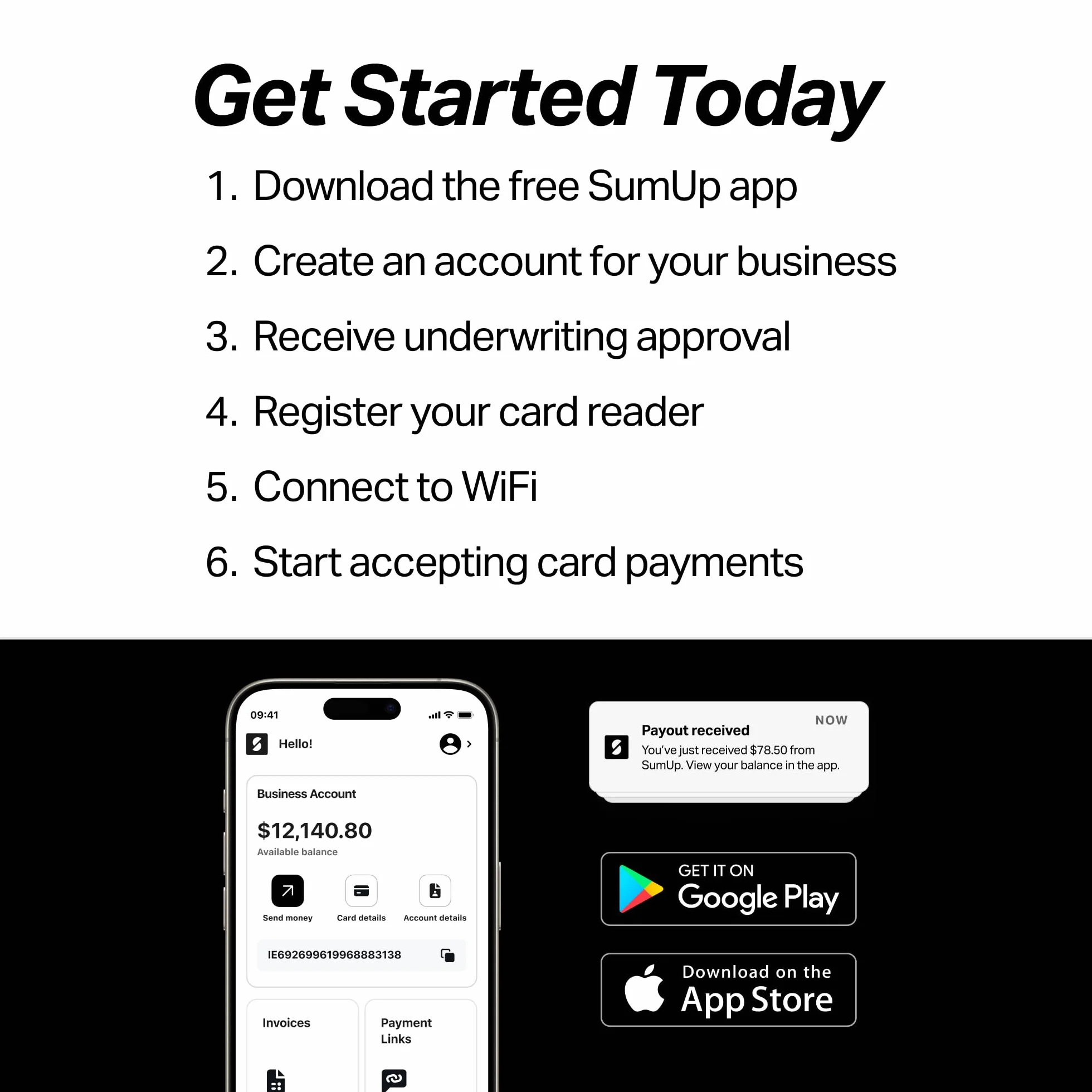 SumUp Plus Lettore di Schede Bluetooth - NFC RFID Lettore di Carte di Credito per Smartphone