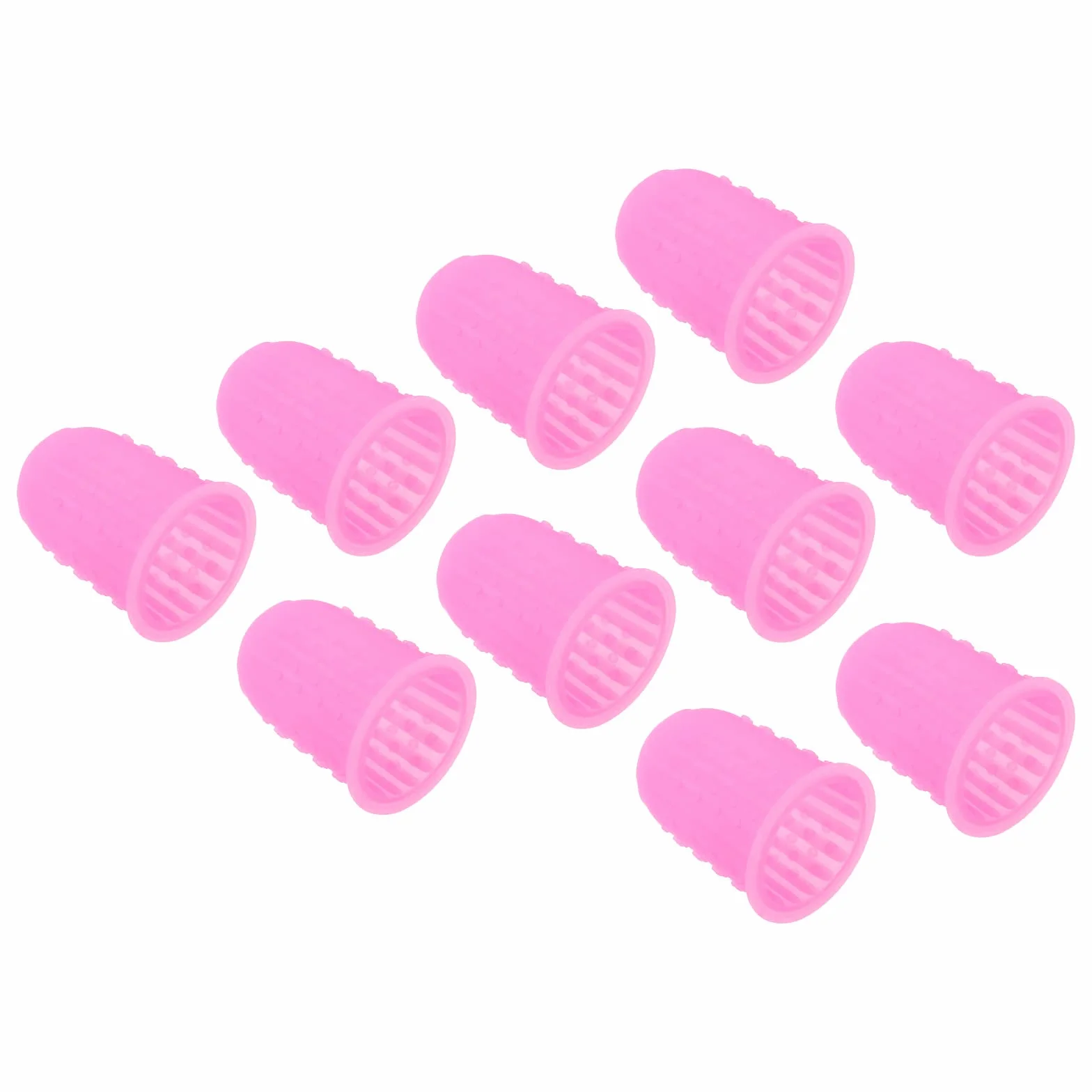 PATIKIL Silicone Polpastrelli Protezione Dita 10pz 0.59 Pollici Rosa
