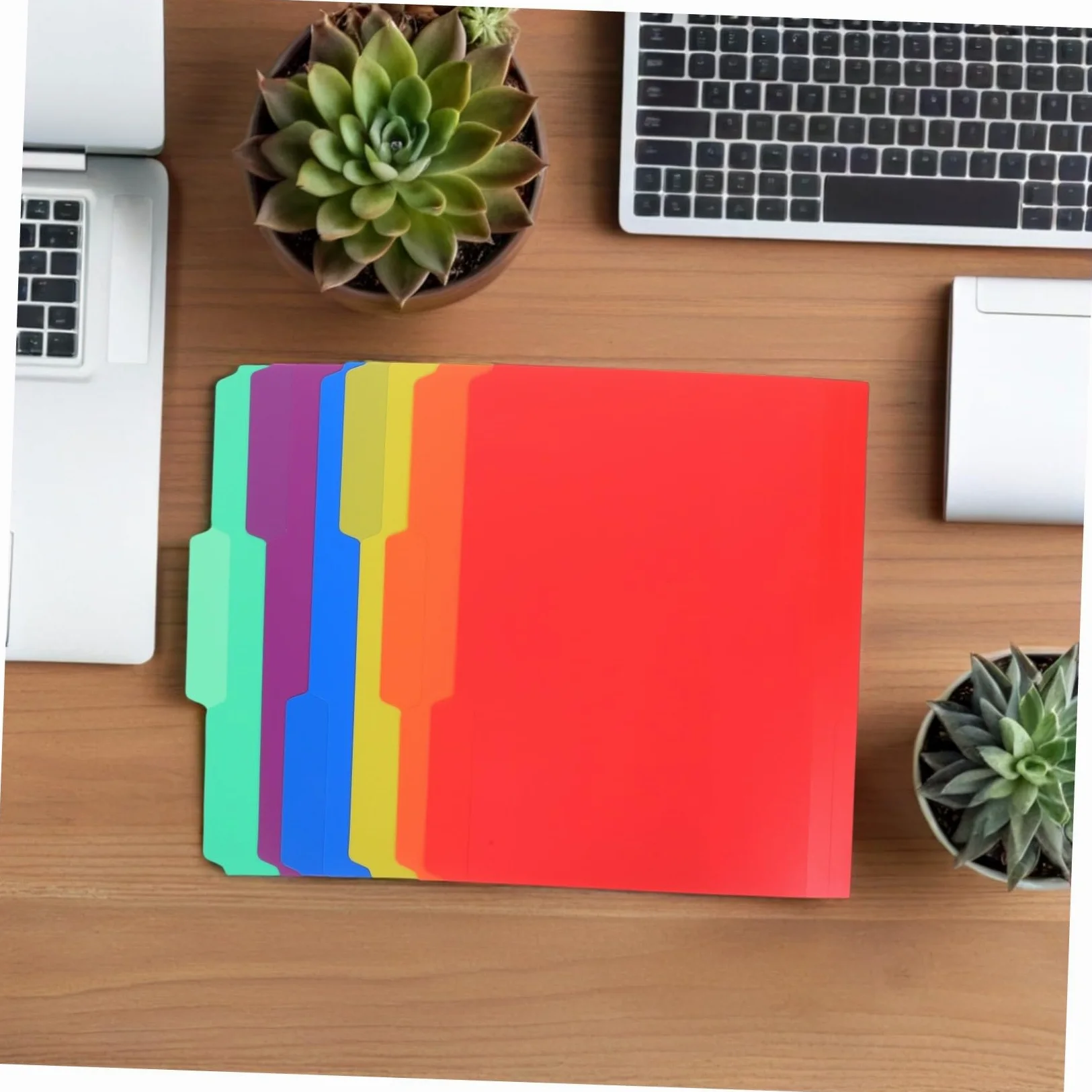 Alasum 36 Pezzi Cartellina di Carta Plastica con 1/3 Cut con Linguette, Organizer Ufficio Documenti per Gestione Progetti e Archiviazione Efficiente Risparmio Spazio