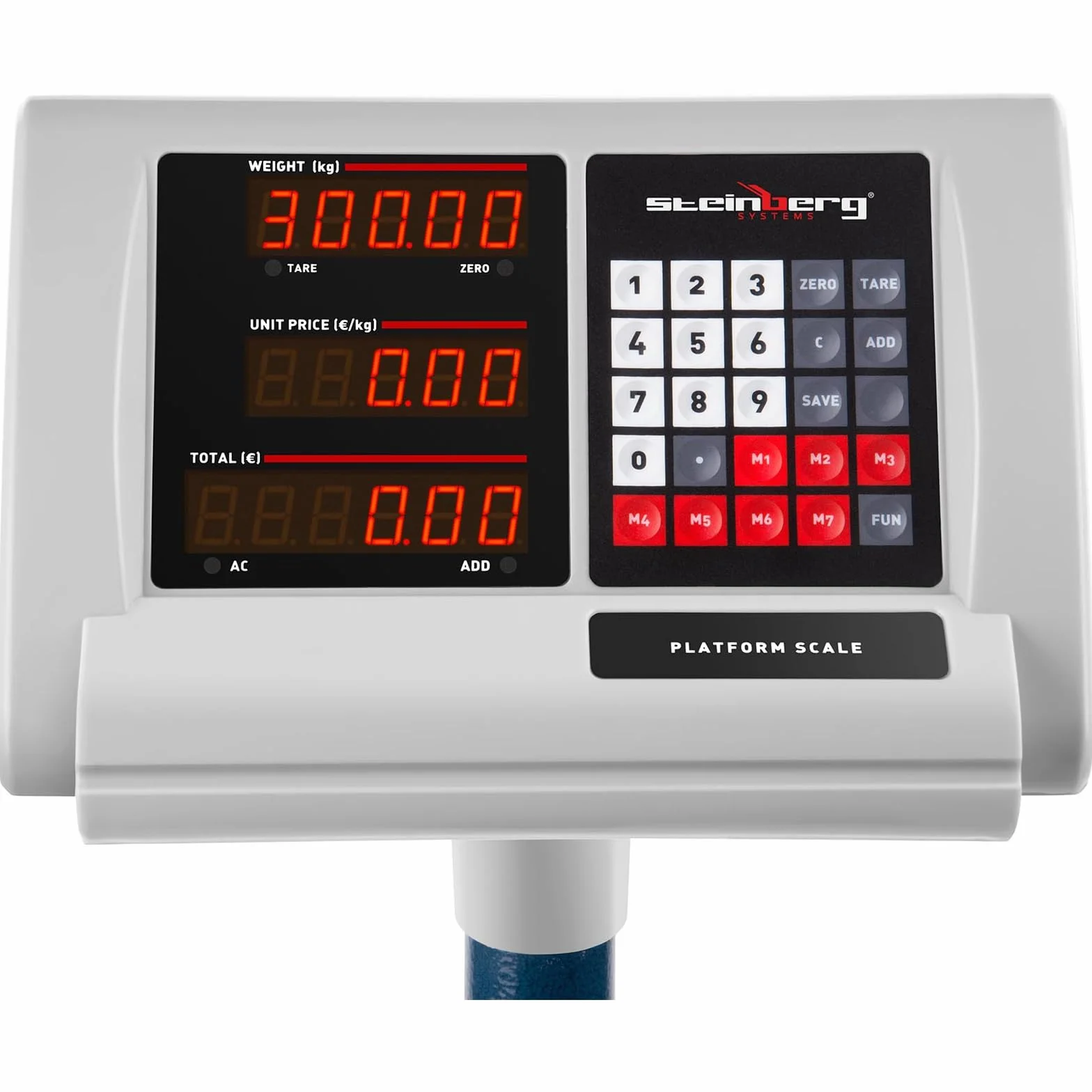 Steinberg Systems SBS-PF-300/50C Bilancia a piattaforma Pesapacchi Professionale 300 kg 50 g Acciaio Inox 230 V