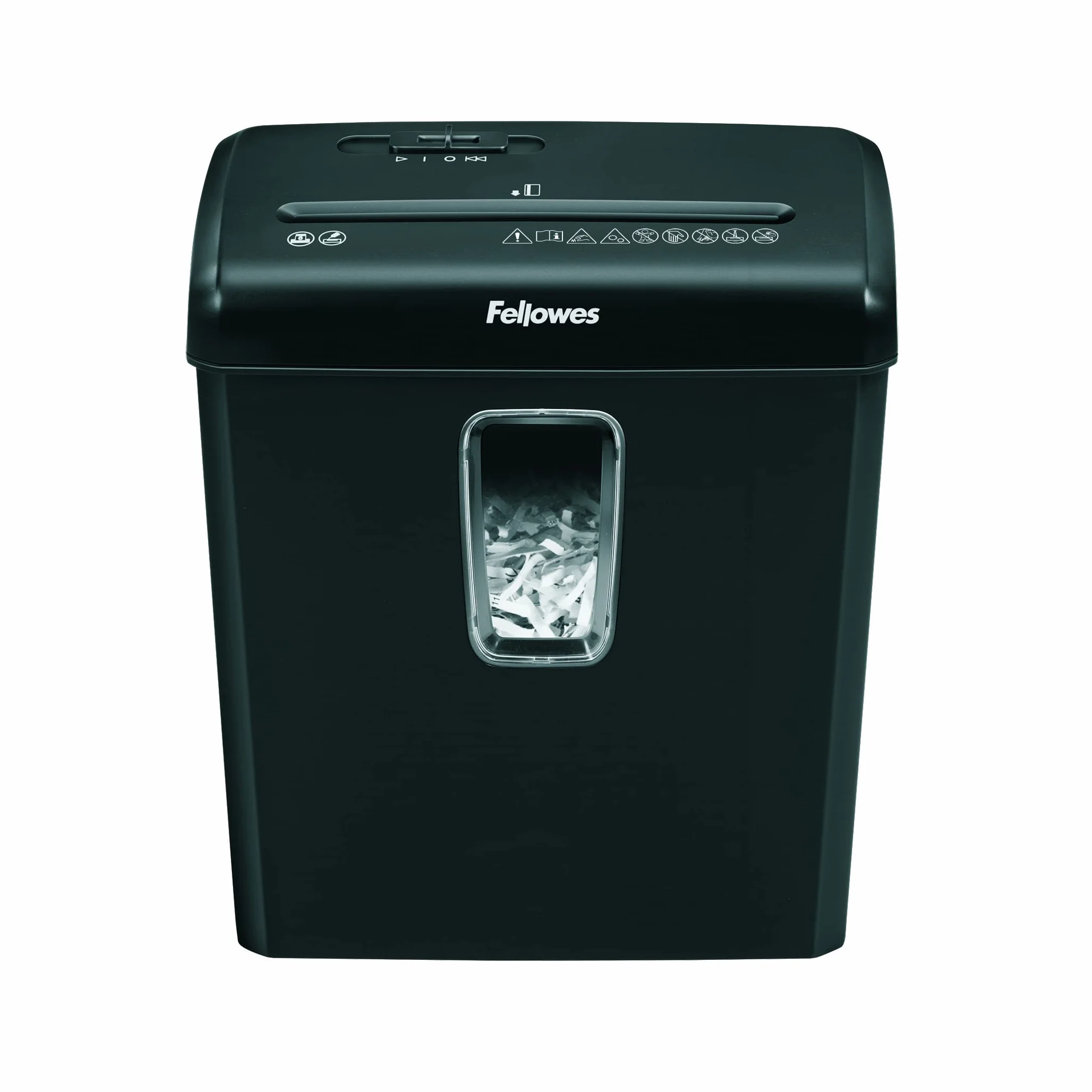 Fellowes Shredder Powershred FS-6C - Distruggidocumenti da 6 fogli a taglio trasversale per uso domestico - distruggi documenti personali e da ufficio - Cestino da 15 litri - Livello di sicurezza P-4