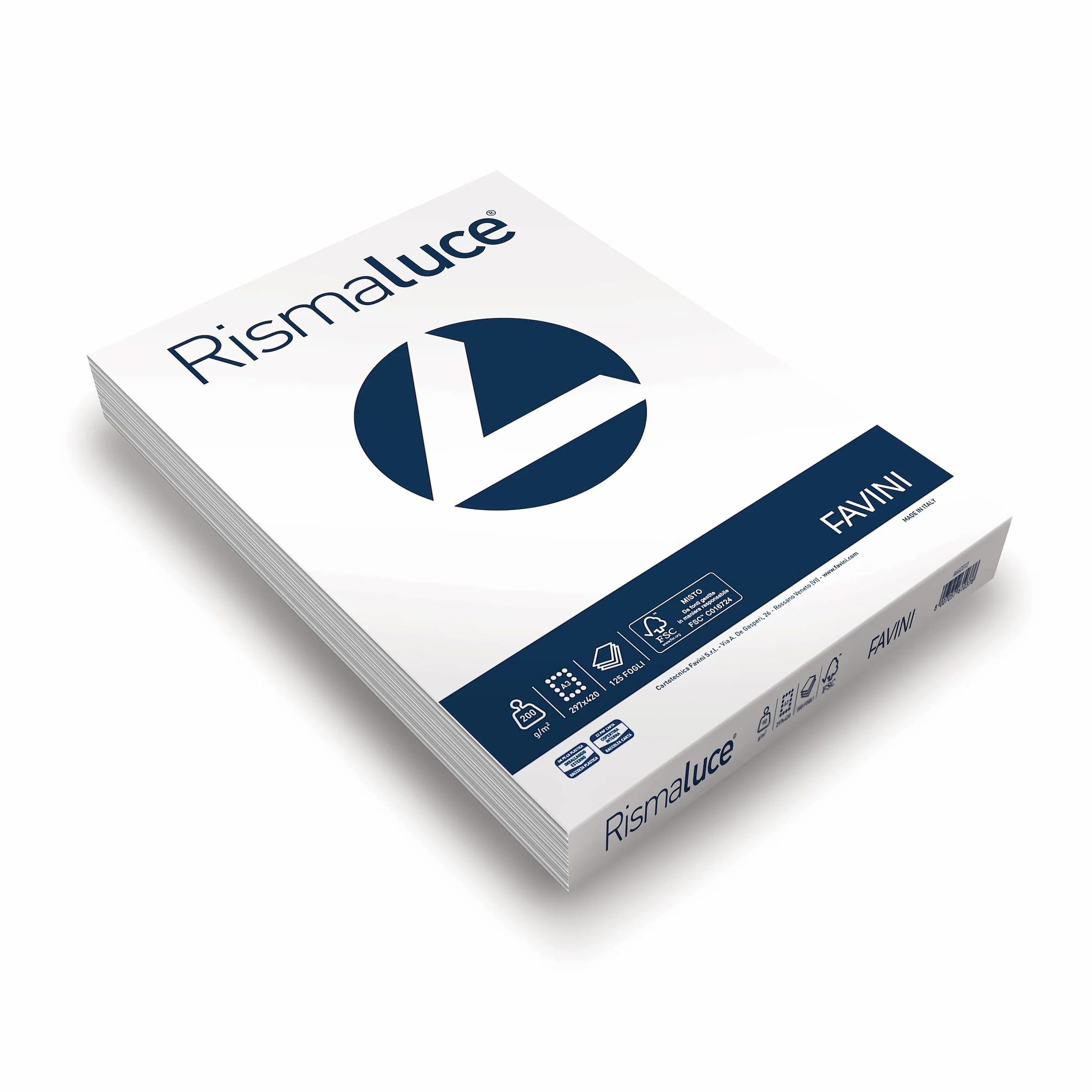 Favini Carta Risalice 200g A3 125fg Bianca
