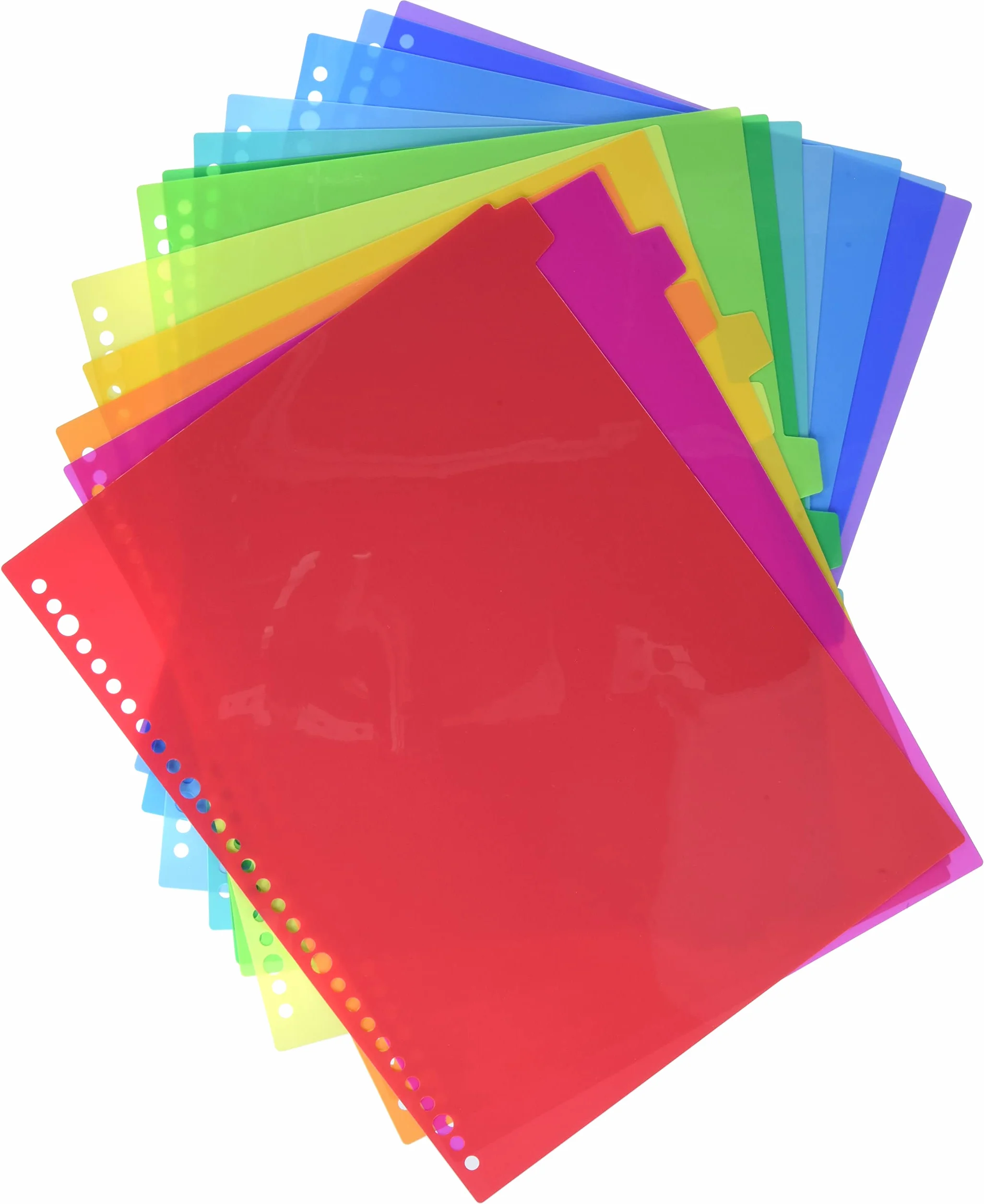 Viquel Set di 12 divisori in plastica formato A4 Maxi perforazione a 30 fori