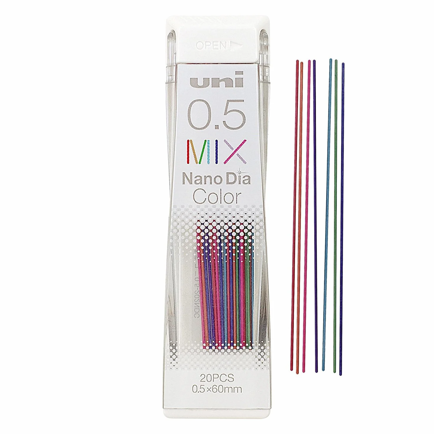 Uni Mine matita meccanica NanoDia 0,5 mm 20 mine colori assortiti