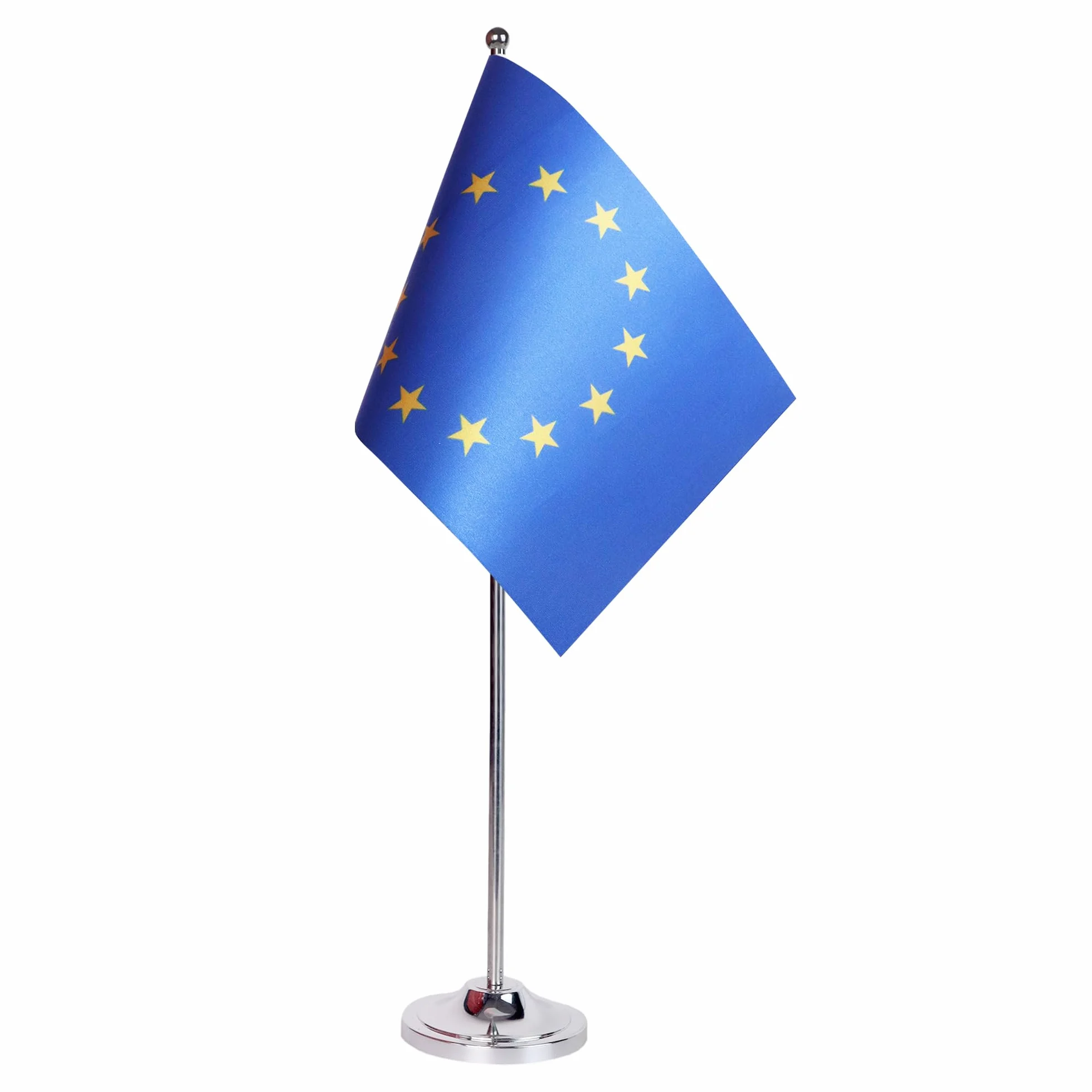 AZ FLAG Bandiera Da Tavolo Europa 22x15cm Raso Unione Europea Ue