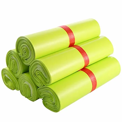 Buste Spedizione 100pcs Green Courier Bag Express Busta Busta di stoccaggio Borse Mail Bag Seal Autoadesivo Seal Mailing Bags Plastica Packaging Busches 11 Dimensione Buste Spedizione Plastica
