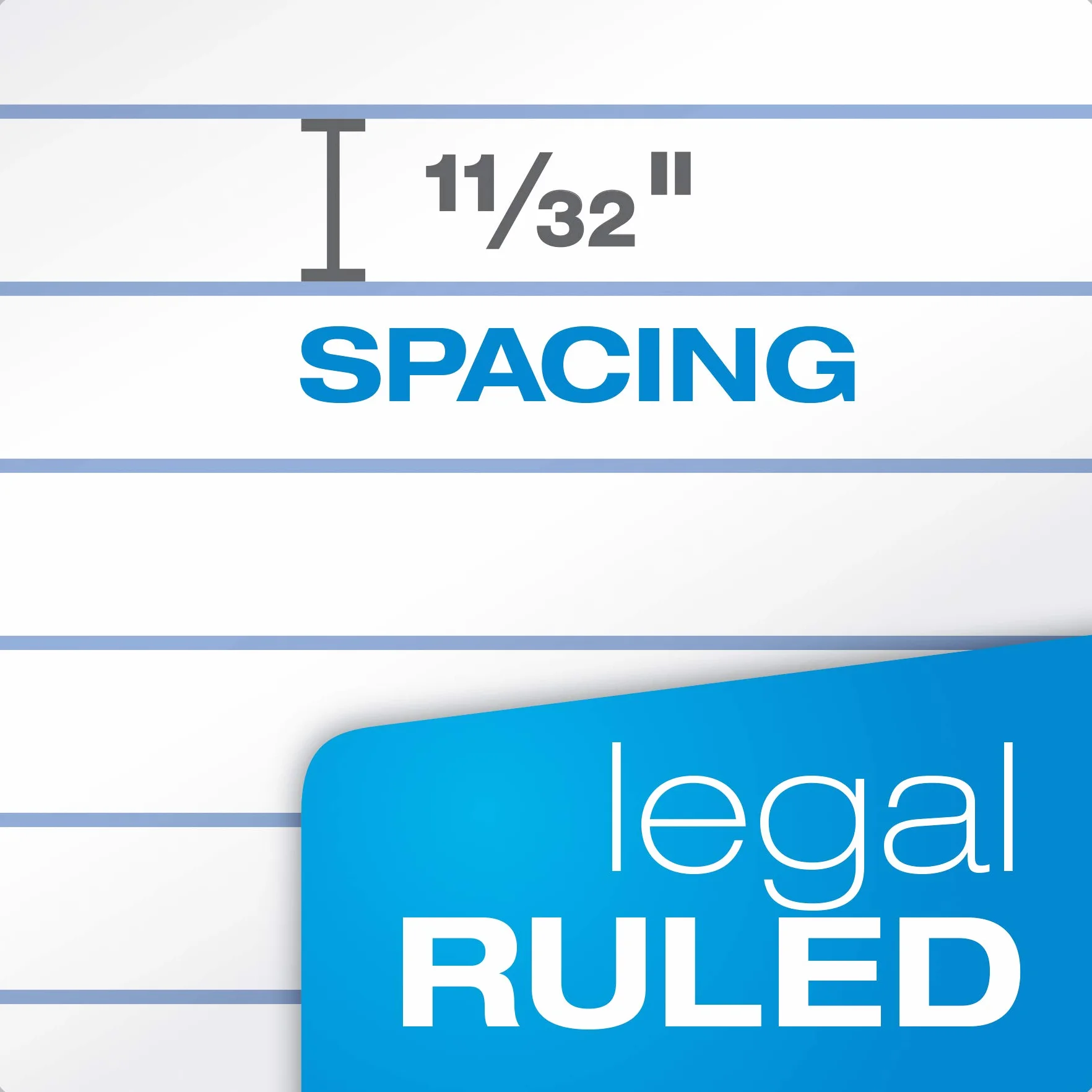 Legal Pad 50 fogli bianco 8.5 x 11.75