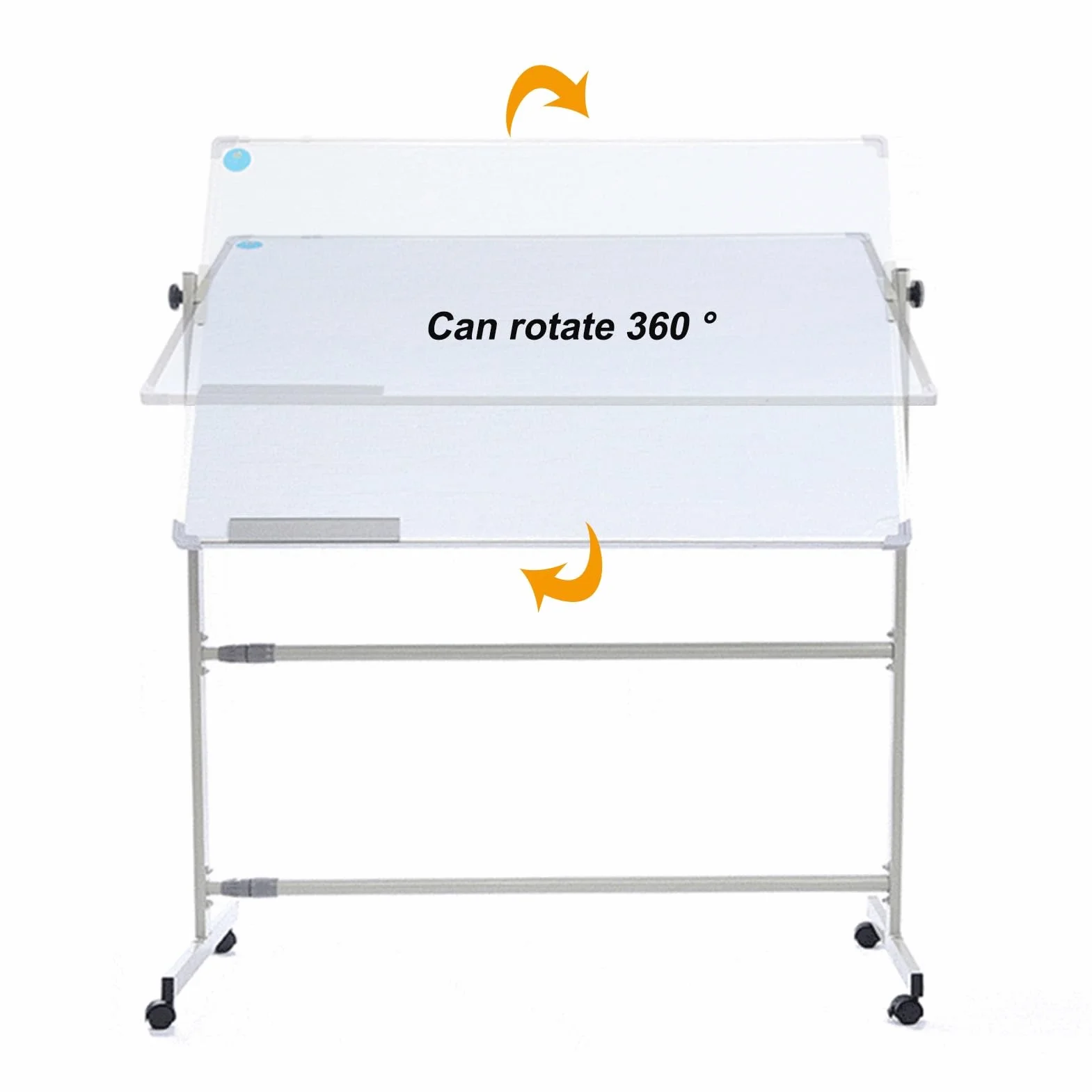 Supporto regolabile in metallo su ruote per lavagna bianca, supporto universale mobile, ideale per lavagna, lavagna cancellabile a secco, bacheca – robusto e versatile espositore