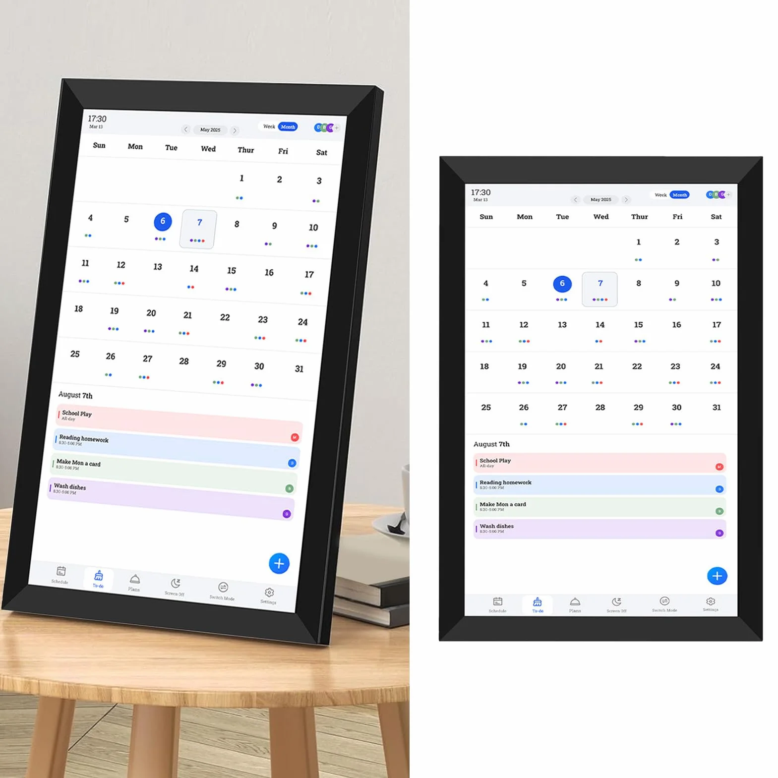 Fafeicy Calendario Digitale Touchscreen 10,1 Pollici HD Wi-Fi Pianificatore Familiare Gestione Attività Giornaliere Cornice Fotografica Digitale Smart Organizzatore Quotidiano