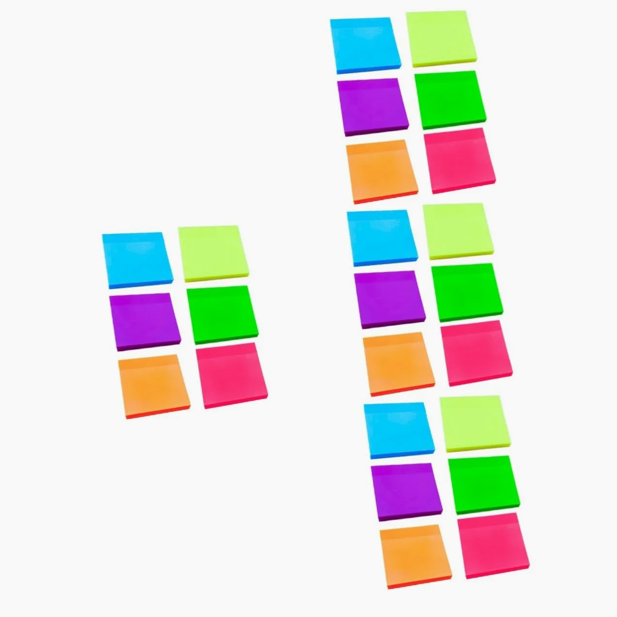 NUOBESTY 24pezzi Foglietti Adesivi Colorati Trasparenti Da Note Adesive Pratiche Per Scuola e Ufficio Utilizzabili Su Superfici Varie Come Muri e Computer Per Archiviazione e Studio