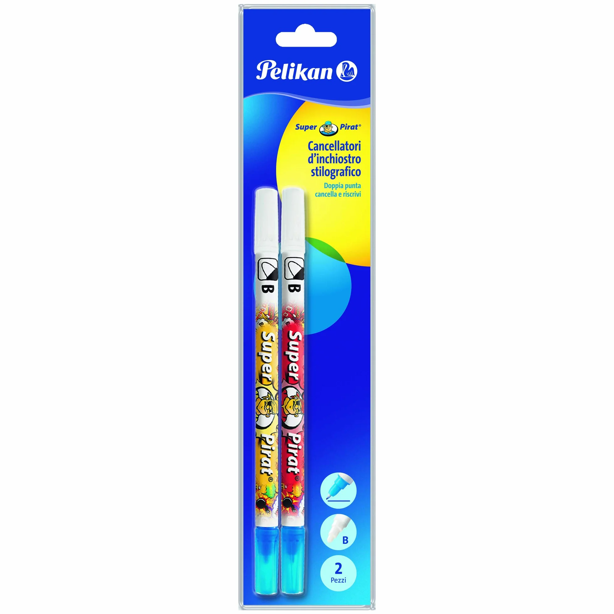 CANCELLATORE D'INCHIOSTRO STILOGRAFICO SUPER PIRAT PUNTA B larga 2x